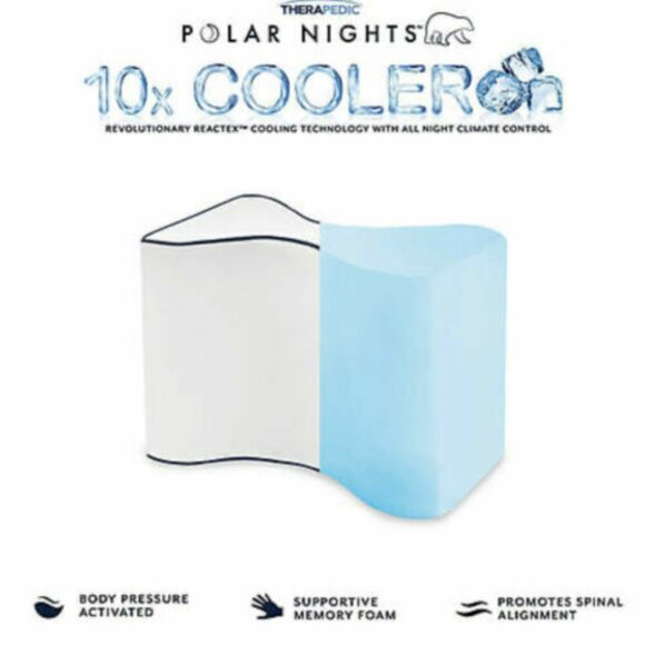Therapedic Polar Nights Cooling Memory Foam Knee Pillow - Picture 5 of 12